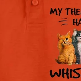 My Therapist Has Whiskers Funny Cat Lovers Dry Zone Grid Performance Polo