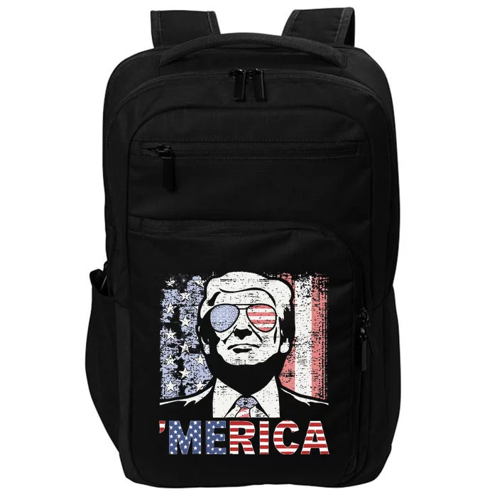 Merica Trump Happy Trump American Flag Impact Tech Backpack