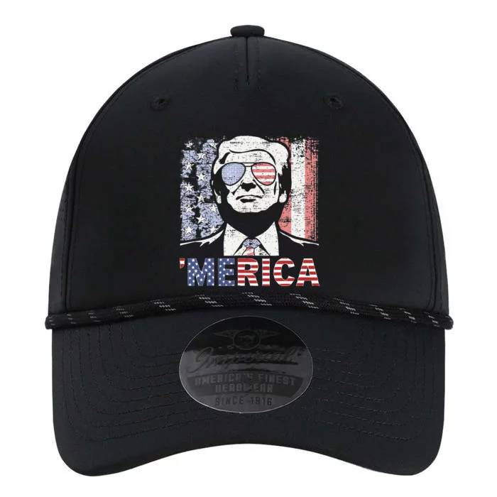 Merica Trump Happy Trump American Flag Performance The Dyno Cap