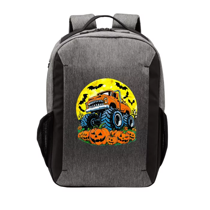 Monster Truck Halloween Jack O Lantern Moon Pumpkin Vector Backpack