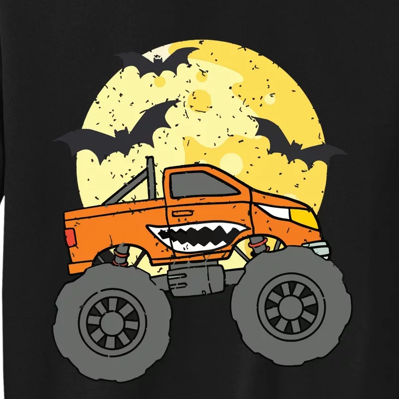 Monster Truck Happy Halloween Moon Tall Sweatshirt