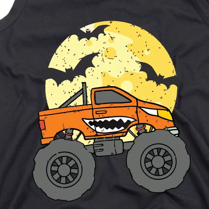 Monster Truck Happy Halloween Moon Tank Top