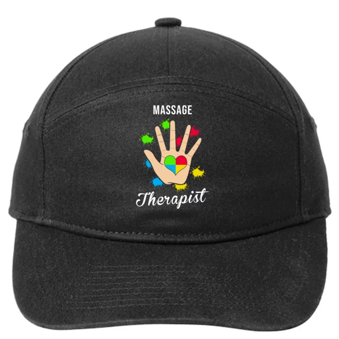 Massage Therapist Handprint 7-Panel Snapback Hat