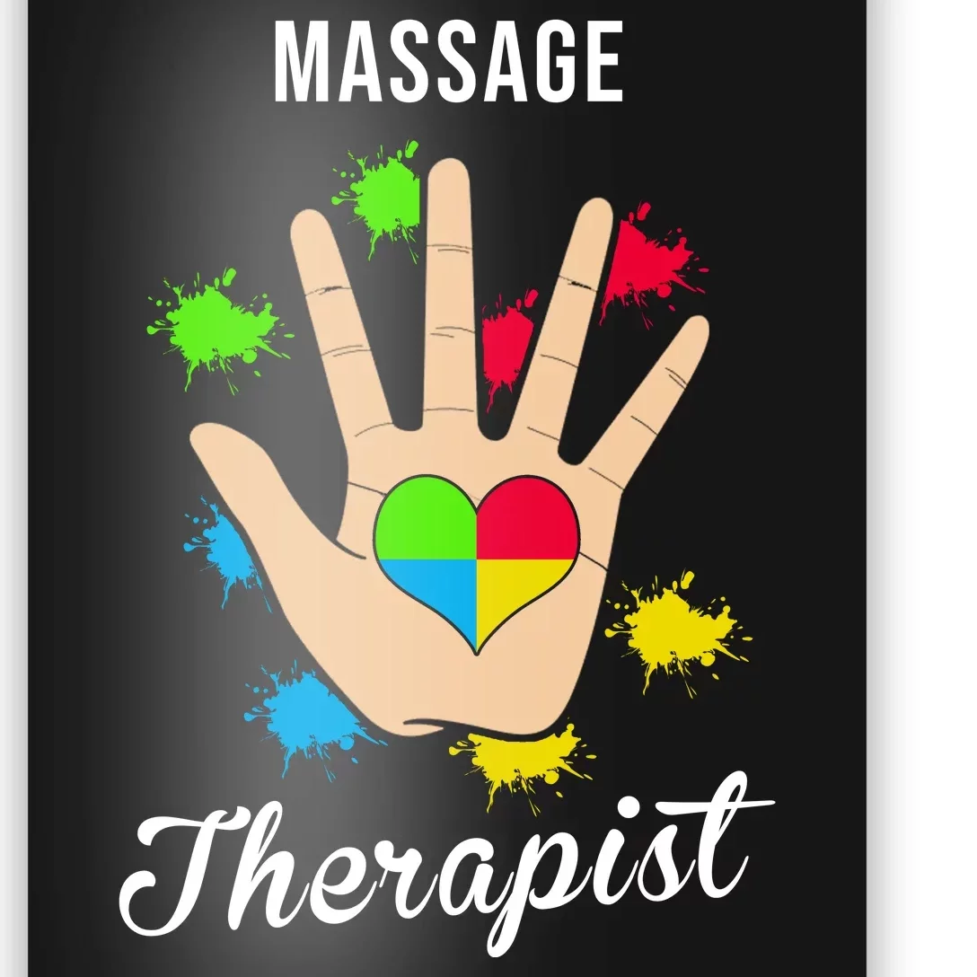 Massage Therapist Handprint Poster