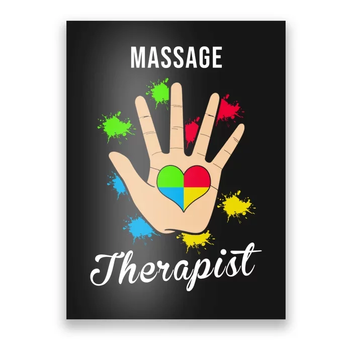 Massage Therapist Handprint Poster