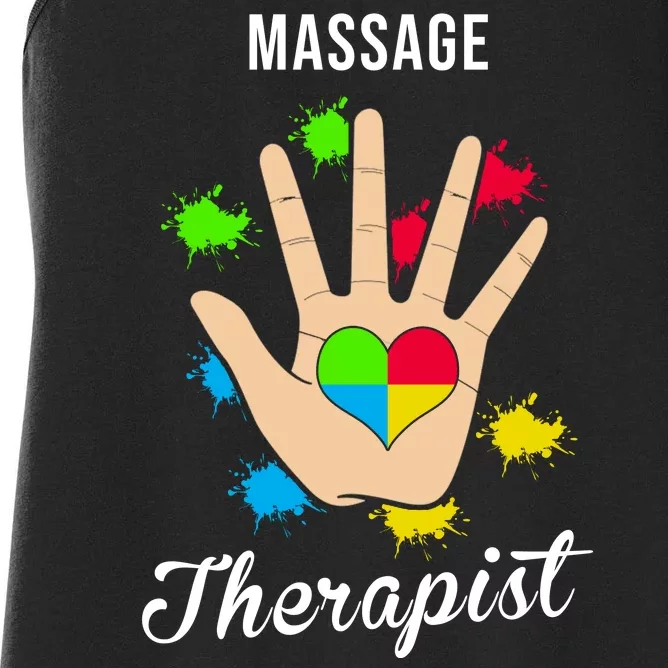 Massage Therapist Handprint Women's Racerback Tank