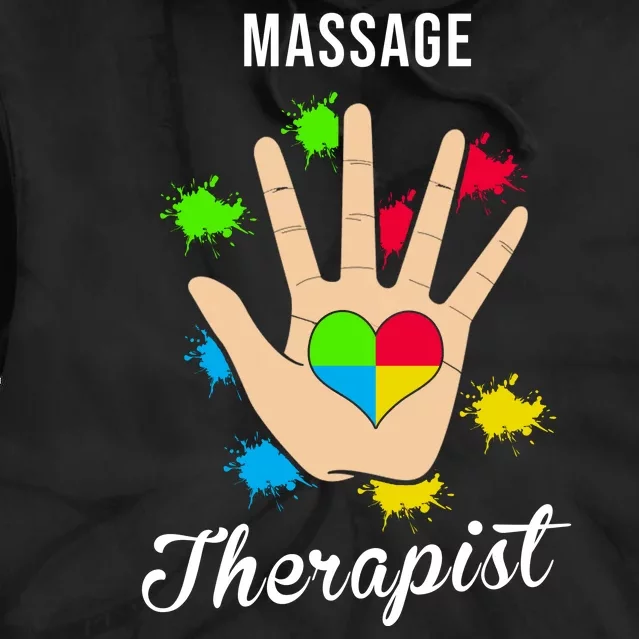 Massage Therapist Handprint Tie Dye Hoodie