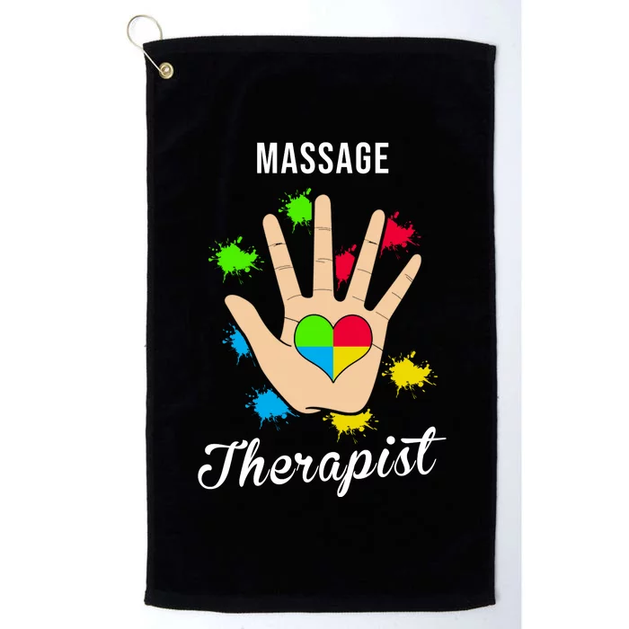 Massage Therapist Handprint Platinum Collection Golf Towel