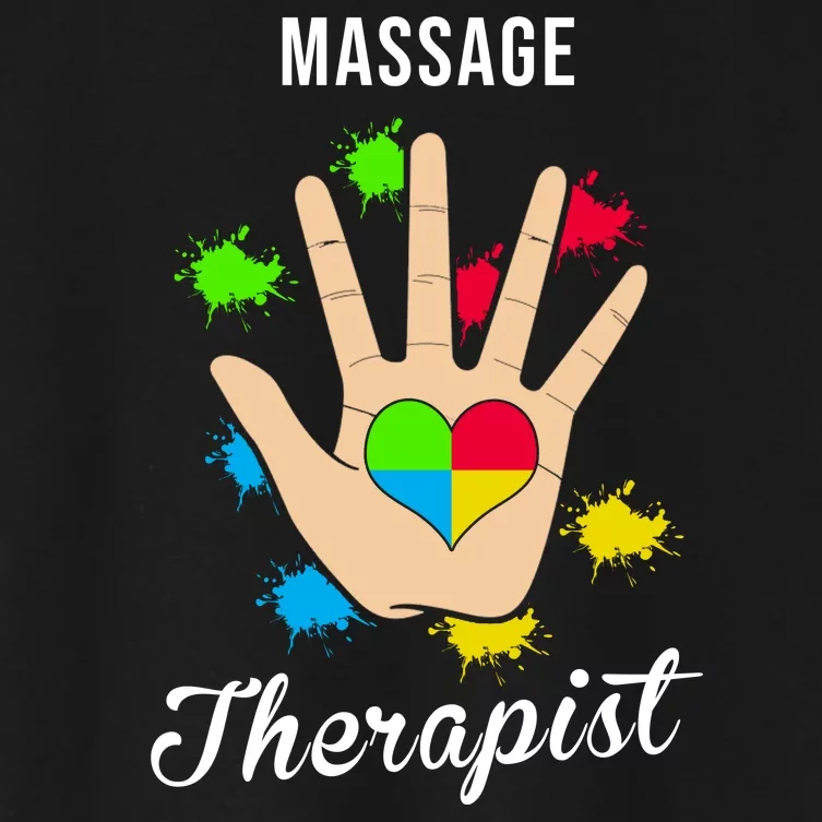 Massage Therapist Handprint Women's Crop Top Tee