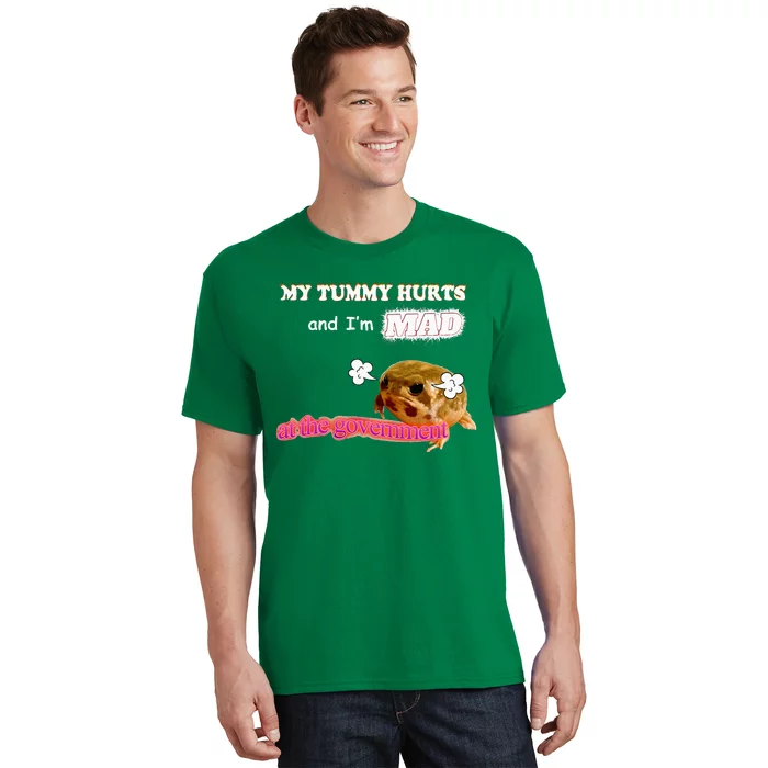 My Tummy Hurts And IM Mad At The Government Meme T-Shirt