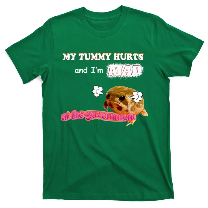 My Tummy Hurts And IM Mad At The Government Meme T-Shirt