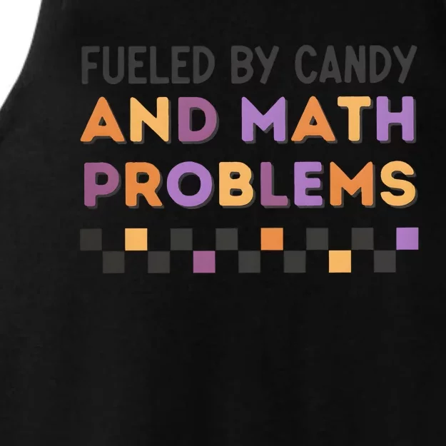 Math Teacher Halloween Back To School Ladies Tri-Blend Wicking Tank