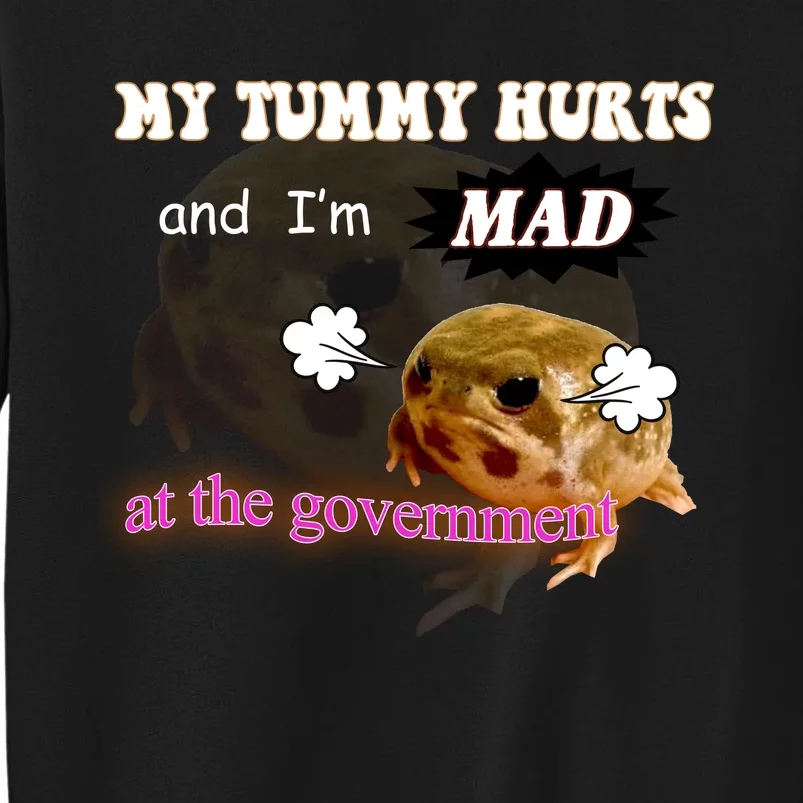 My Tummy Hurts And Im MAD At The Government Tall Sweatshirt