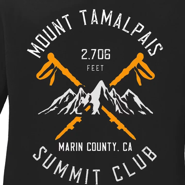 Mount Tamalpais Hiking Marin County California Ladies Long Sleeve Shirt