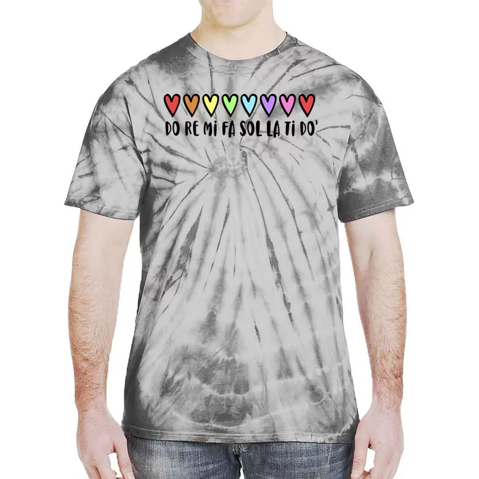 Music Teacher Hearts Music Teaching Gift Tie-Dye T-Shirt