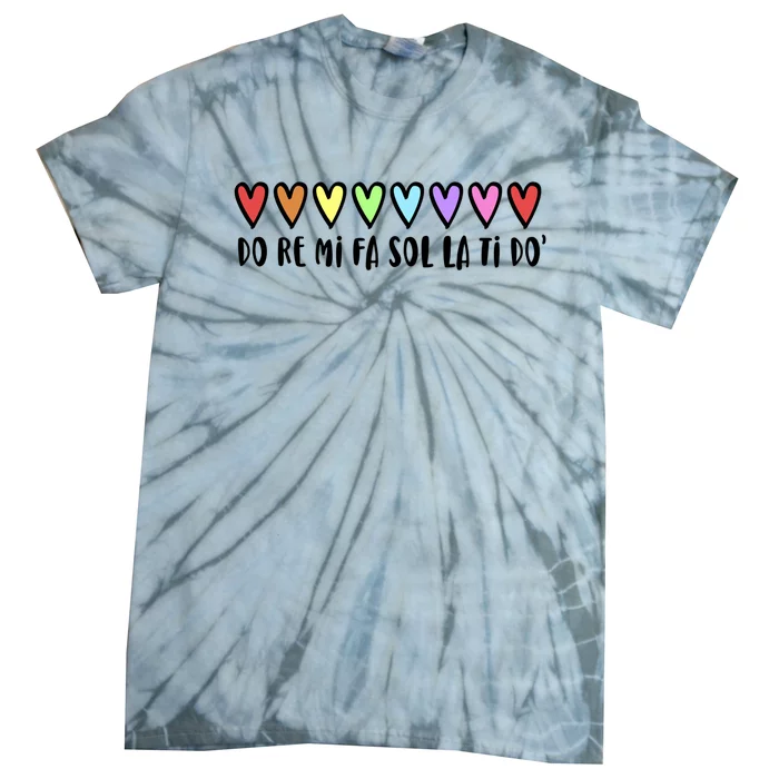 Music Teacher Hearts Music Teaching Gift Tie-Dye T-Shirt