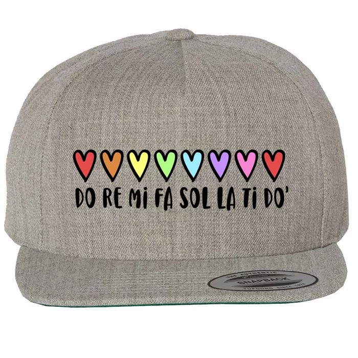 Music Teacher Hearts Music Teaching Gift Wool Snapback Cap