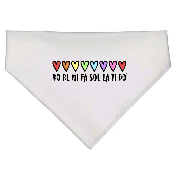 Music Teacher Hearts Music Teaching Gift USA-Made Doggie Bandana