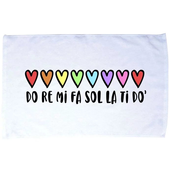 Music Teacher Hearts Music Teaching Gift Microfiber Hand Towel