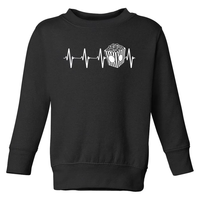 Movie Theater Heartbeat Movie Cinema Lover Toddler Sweatshirt