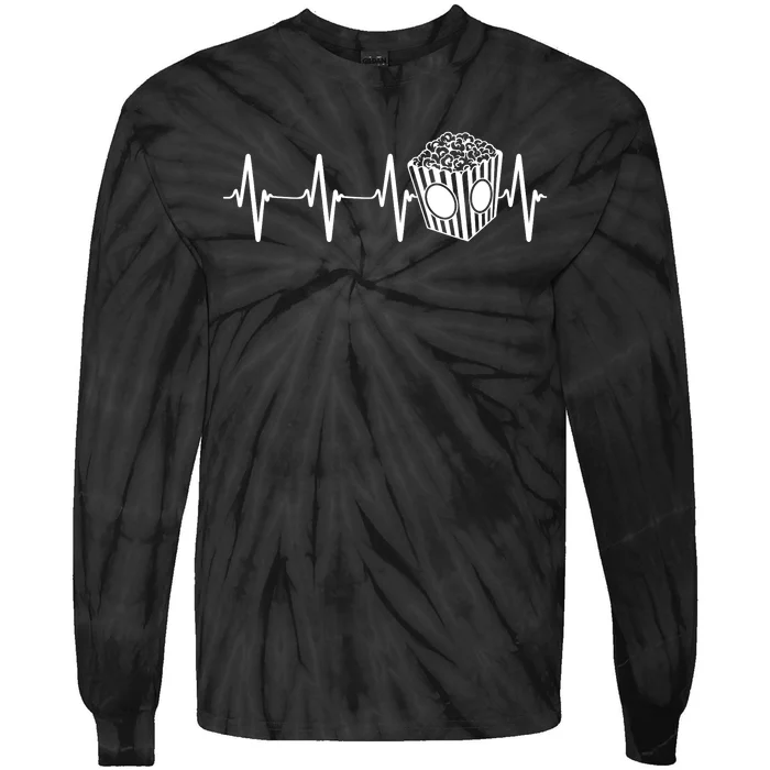 Movie Theater Heartbeat Movie Cinema Lover Tie-Dye Long Sleeve Shirt