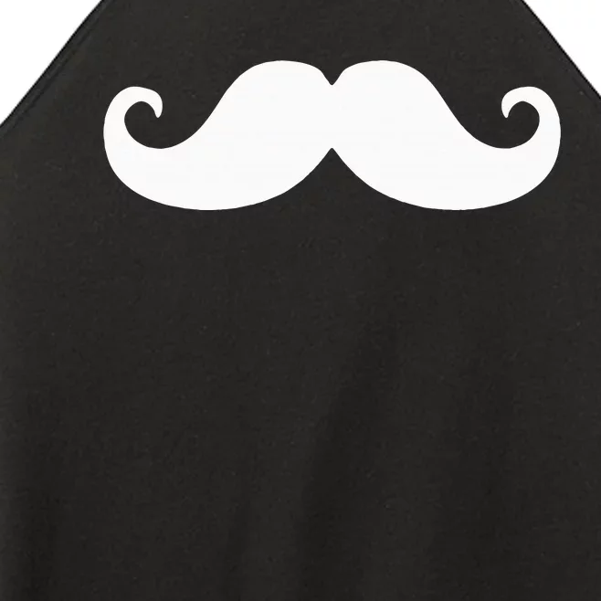 Mustache Trendy Hipster Funny Handlebar Mustache Women’s Perfect Tri Rocker Tank