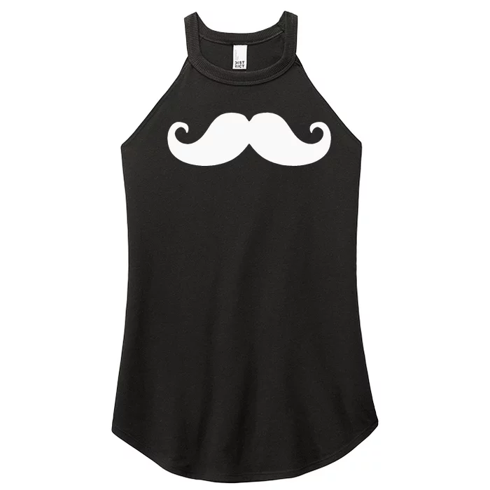 Mustache Trendy Hipster Funny Handlebar Mustache Women’s Perfect Tri Rocker Tank