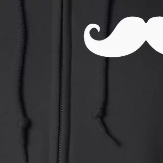 Mustache Trendy Hipster Funny Handlebar Mustache Full Zip Hoodie