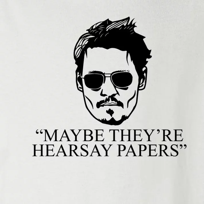 Maybe They're Hearsay Papers Funny Johnny Depp Toddler Long Sleeve Shirt