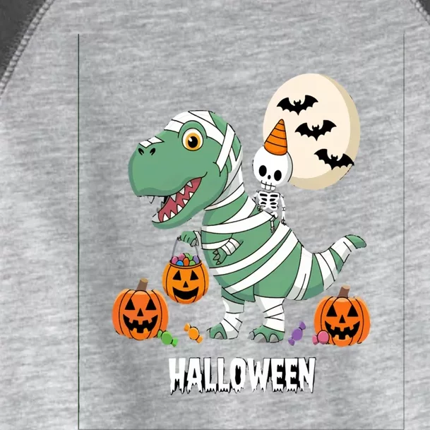 Mummy Trex Halloween Cute Dinosaur With Skeleton Friend Gift Toddler Fine Jersey T-Shirt