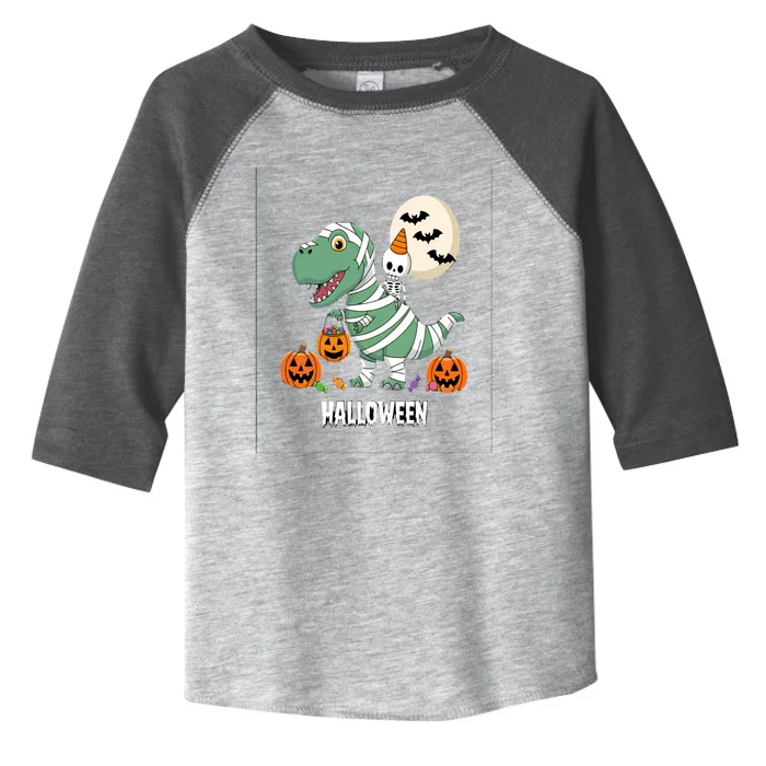 Mummy Trex Halloween Cute Dinosaur With Skeleton Friend Gift Toddler Fine Jersey T-Shirt