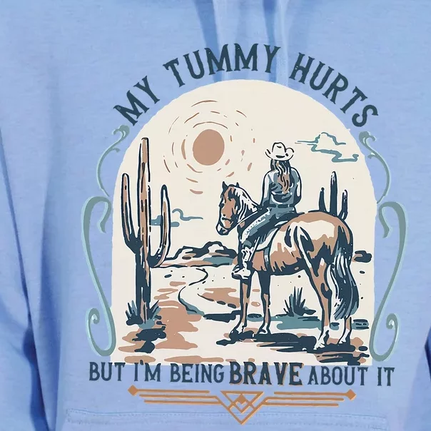 My Tummy Hurts But IM Being Brave About It Unisex Surf Hoodie