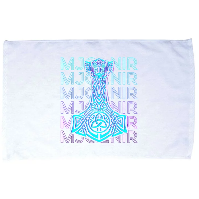 Mjolnir Thor Hammer Norse Mythology Retro Microfiber Hand Towel