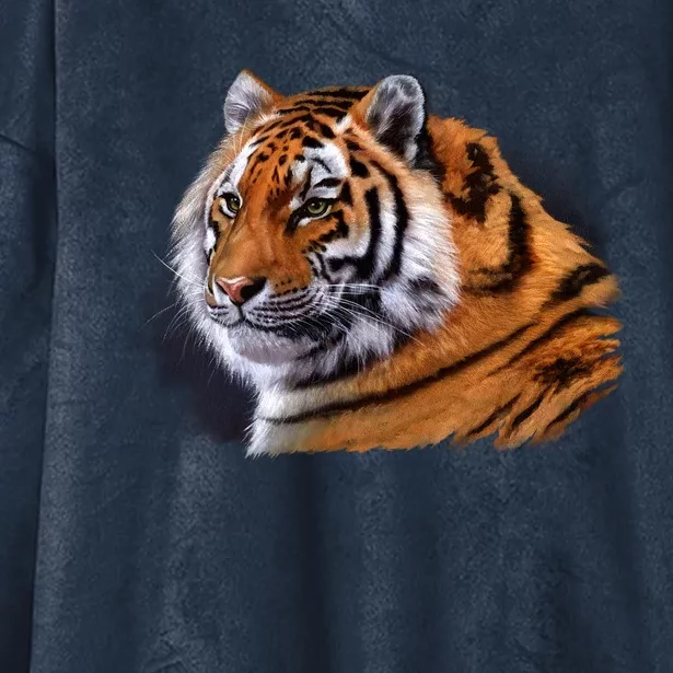 Majestic Tiger Head Hooded Wearable Blanket