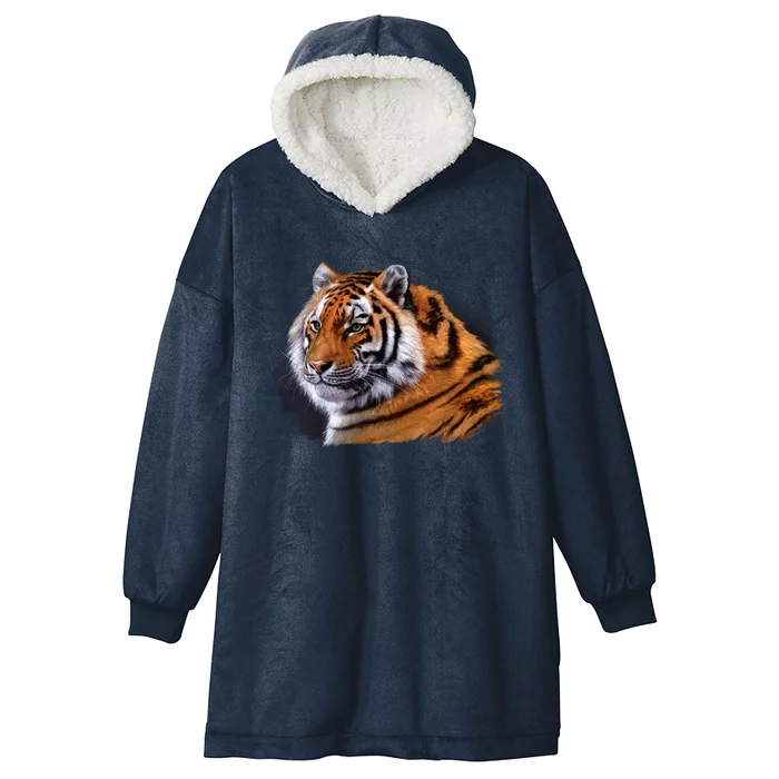 Majestic Tiger Head Hooded Wearable Blanket