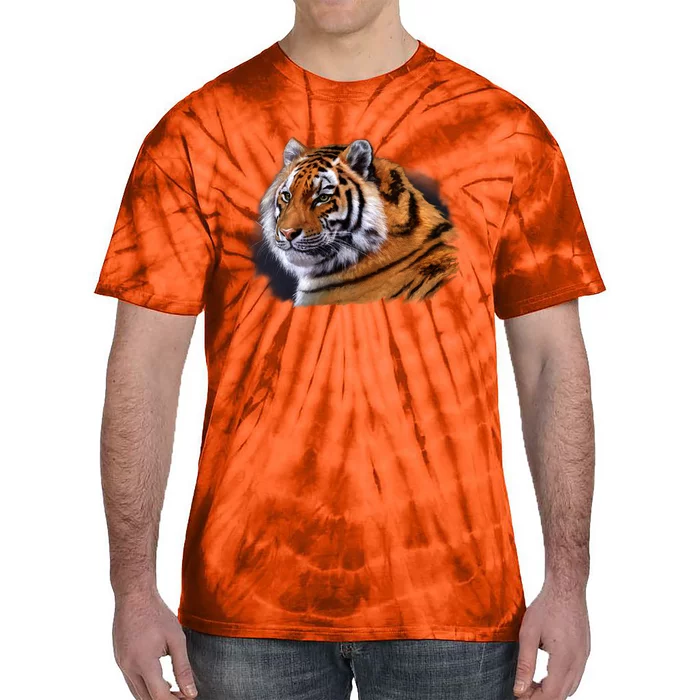 Majestic Tiger Head Tie-Dye T-Shirt