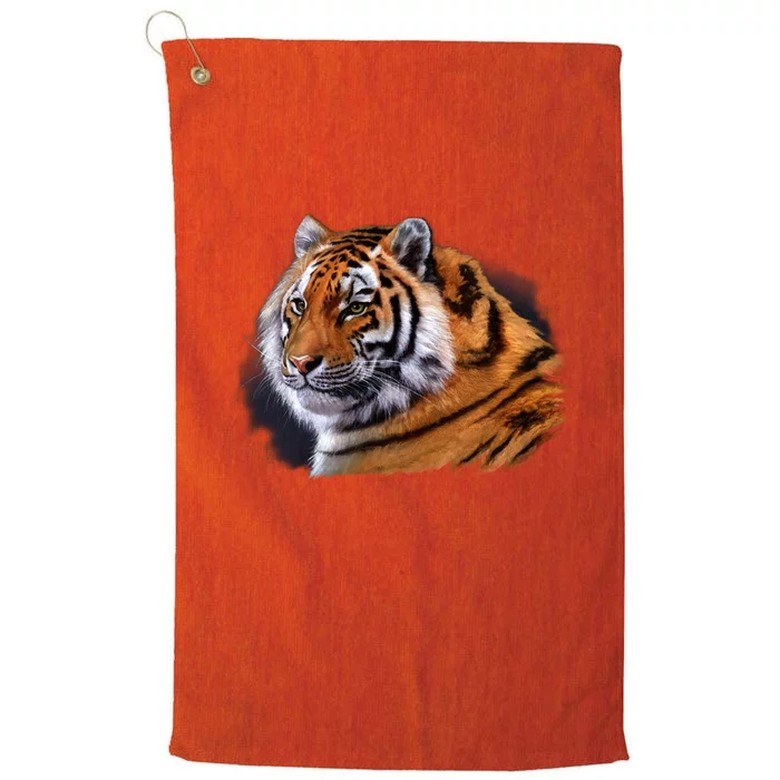 Majestic Tiger Head Platinum Collection Golf Towel