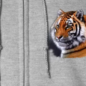 Majestic Tiger Head Full Zip Hoodie