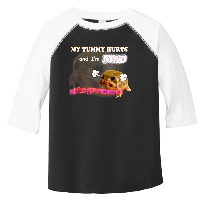 My Tummy Hurts And Im MAD At The Government Meme Toddler Fine Jersey T-Shirt