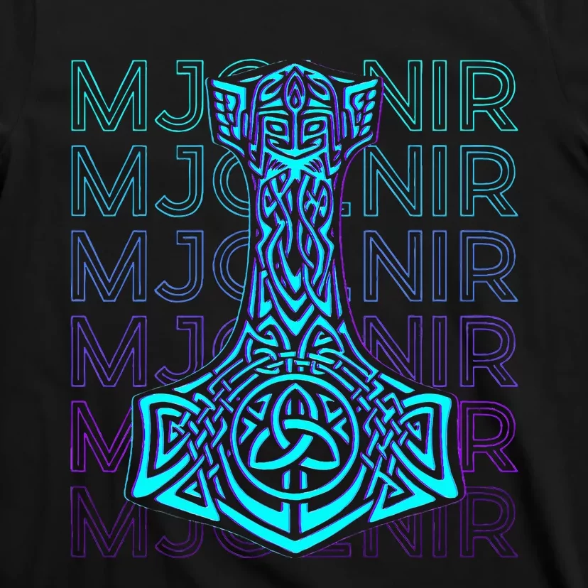 Mjolnir Thor Hammer Norse Mythology Retro T-Shirt