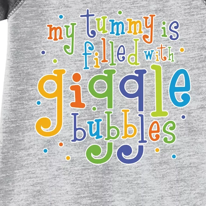 My Tummy Is Filled With Giggle Bubbles Infant Baby Jersey Bodysuit