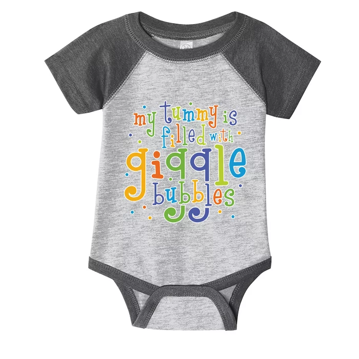 My Tummy Is Filled With Giggle Bubbles Infant Baby Jersey Bodysuit