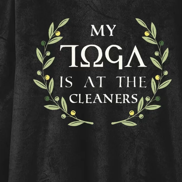 MY TOGA IS AT THE CLEANERS Funny Greek Toga Party Costume Hooded Wearable Blanket