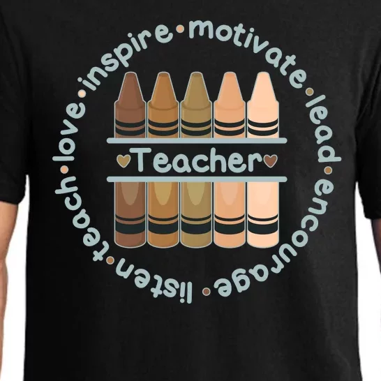 Multiethnic Teacher Inspire Motivate Lead Pajama Set