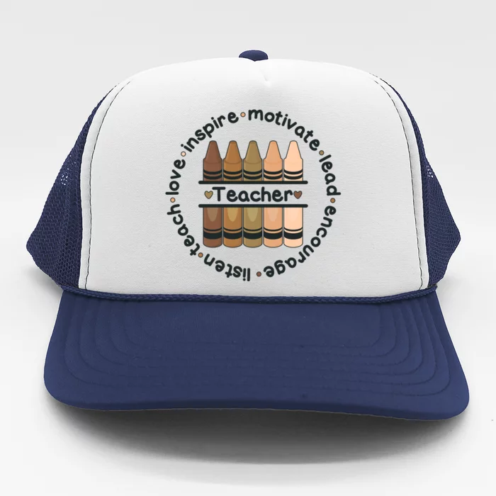 Multiethnic Teacher Inspire Motivate Lead Trucker Hat