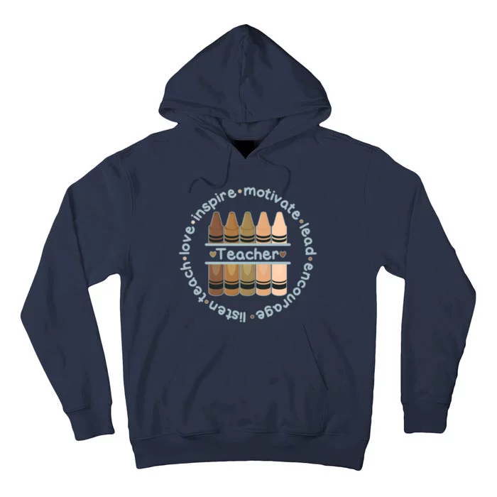 Multiethnic Teacher Inspire Motivate Lead Tall Hoodie