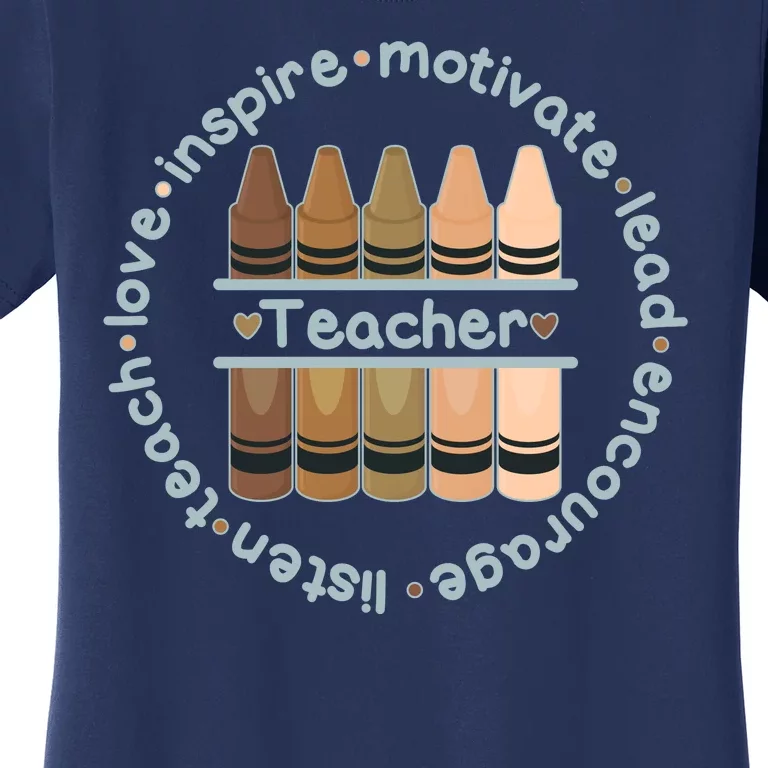 Multiethnic Teacher Inspire Motivate Lead Women's T-Shirt