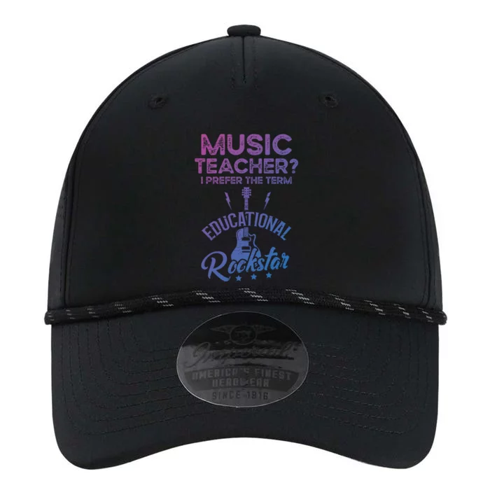 Music Teacher I Prefer The Term Educational Rockstar Great Gift Performance The Dyno Cap