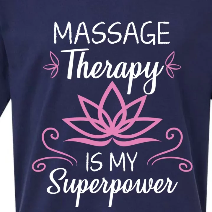 Massage Therapy Is My Superpower Massage Therapist Gift Sueded Cloud Jersey T-Shirt