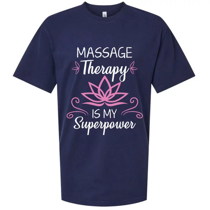 Massage Therapy Is My Superpower Massage Therapist Gift Sueded Cloud Jersey T-Shirt